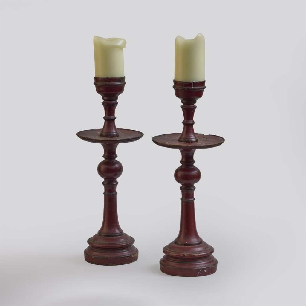 DUTCH EAST INDIES CANDLESTICKS